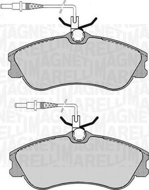 Magneti Marelli 363916060786 - Тормозные колодки, дисковые, комплект avtokuzovplus.com.ua