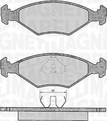 Magneti Marelli 363916060807 - Гальмівні колодки, дискові гальма autocars.com.ua