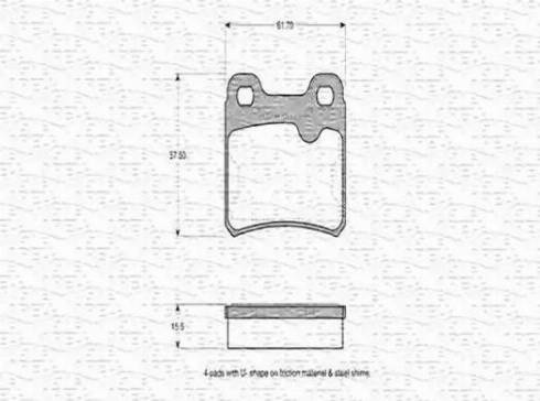 Magneti Marelli 430216170272 - Гальмівні колодки, дискові гальма autocars.com.ua