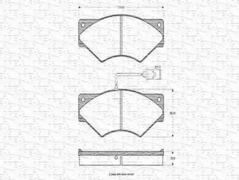 Magneti Marelli 430216170277 - Гальмівні колодки, дискові гальма autocars.com.ua