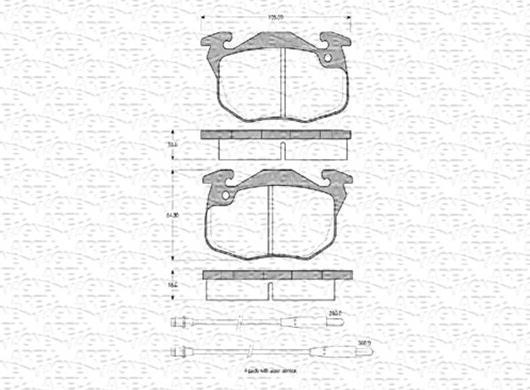 Magneti Marelli 430216170295 - Гальмівні колодки, дискові гальма autocars.com.ua