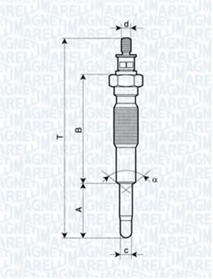 Magneti Marelli 62900063304 - Свічка розжарювання autocars.com.ua