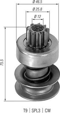 Magneti Marelli 940113020001 - Провідна шестерня, стартер autocars.com.ua