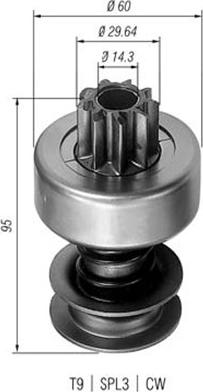 Magneti Marelli 940113020010 - Провідна шестерня, стартер autocars.com.ua