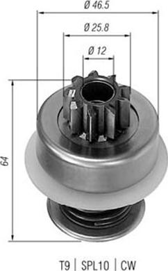 Magneti Marelli 940113020016 - Ведущая шестерня, стартер avtokuzovplus.com.ua