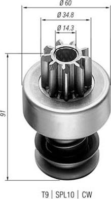 Magneti Marelli 940113020022 - Провідна шестерня, стартер autocars.com.ua