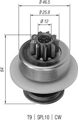 Magneti Marelli 940113020034 - Ведущая шестерня, стартер avtokuzovplus.com.ua