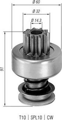 Magneti Marelli 940113020077 - Провідна шестерня, стартер autocars.com.ua