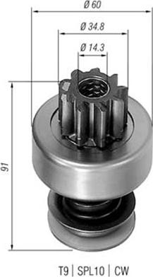 Magneti Marelli 940113020083 - Ведущая шестерня, стартер avtokuzovplus.com.ua