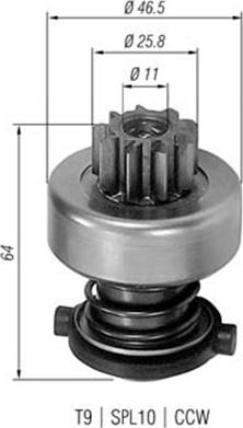 Magneti Marelli 940113020113 - Провідна шестерня, стартер autocars.com.ua