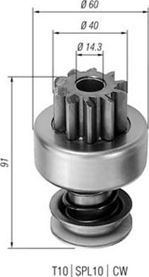 Magneti Marelli 940113020120 - Ведущая шестерня, стартер avtokuzovplus.com.ua