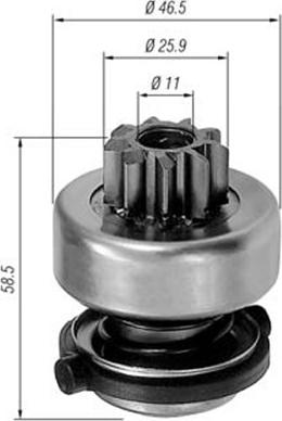 Magneti Marelli 940113020151 - Ведущая шестерня, стартер avtokuzovplus.com.ua