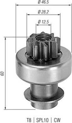 Magneti Marelli 940113020170 - Провідна шестерня, стартер autocars.com.ua