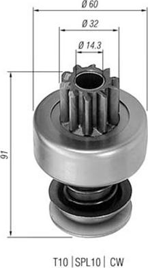 Magneti Marelli 940113020196 - Провідна шестерня, стартер autocars.com.ua