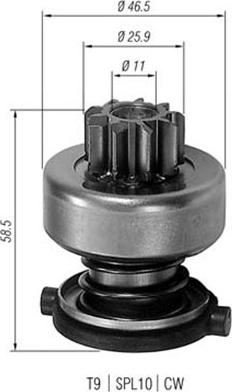 Magneti Marelli 940113020200 - Провідна шестерня, стартер autocars.com.ua