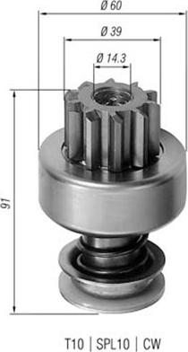 Magneti Marelli 940113020212 - Провідна шестерня, стартер autocars.com.ua