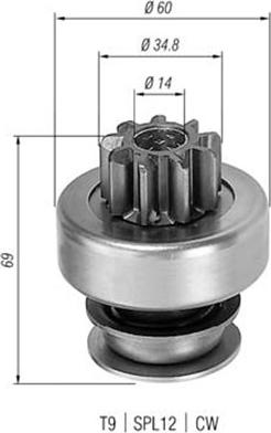 Magneti Marelli 940113020215 - Ведущая шестерня, стартер avtokuzovplus.com.ua