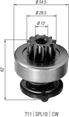 Magneti Marelli 940113020217 - Ведущая шестерня, стартер avtokuzovplus.com.ua