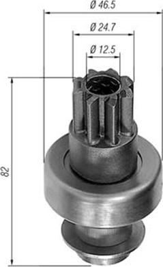 Magneti Marelli 940113020235 - Ведущая шестерня, стартер autodnr.net