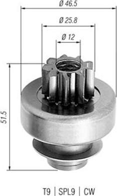 Magneti Marelli 940113020240 - Ведущая шестерня, стартер autodnr.net