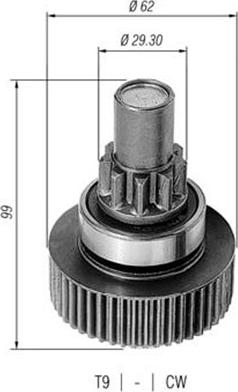 Magneti Marelli 940113020264 - Ведущая шестерня, стартер avtokuzovplus.com.ua