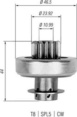 Magneti Marelli 940113020272 - Провідна шестерня, стартер autocars.com.ua