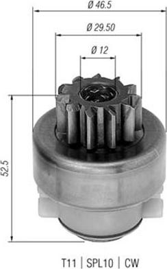 Magneti Marelli 940113020283 - Провідна шестерня, стартер autocars.com.ua