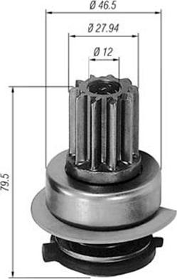 Magneti Marelli 940113020291 - Ведущая шестерня, стартер autodnr.net