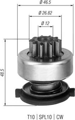 Magneti Marelli 940113020309 - Провідна шестерня, стартер autocars.com.ua