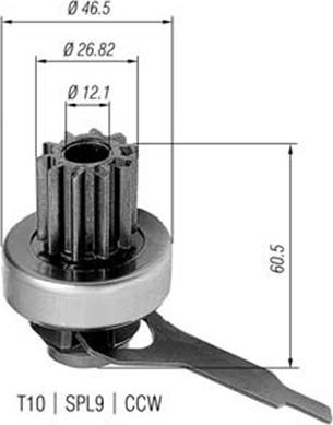 Magneti Marelli 940113020321 - Провідна шестерня, стартер autocars.com.ua