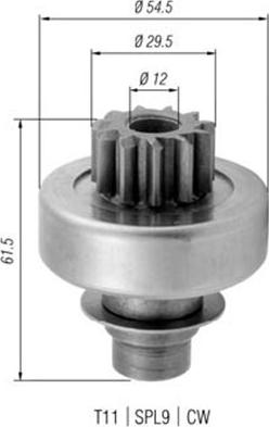 Magneti Marelli 940113020322 - Провідна шестерня, стартер autocars.com.ua