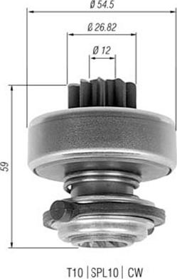 Magneti Marelli 940113020323 - Ведущая шестерня, стартер avtokuzovplus.com.ua