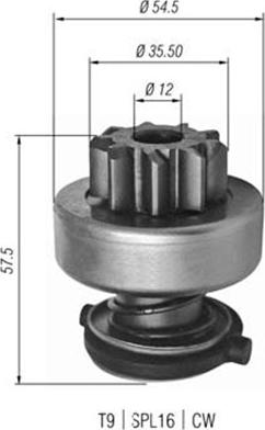 Magneti Marelli 940113020346 - Ведущая шестерня, стартер avtokuzovplus.com.ua