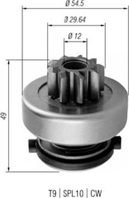 Magneti Marelli 940113020354 - Провідна шестерня, стартер autocars.com.ua