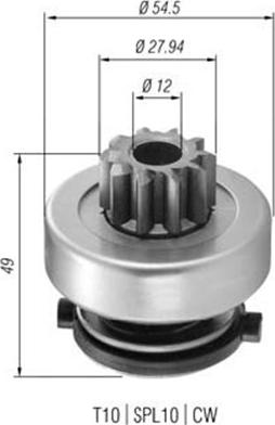 Magneti Marelli 940113020365 - Провідна шестерня, стартер autocars.com.ua