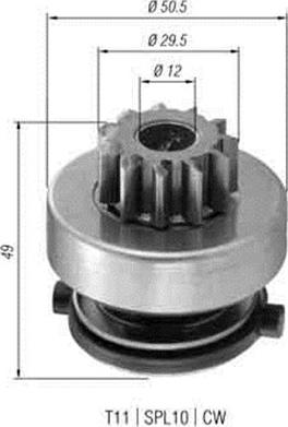 Magneti Marelli 940113020366 - Провідна шестерня, стартер autocars.com.ua