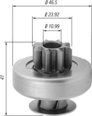 Magneti Marelli 940113020370 - Ведущая шестерня, стартер autodnr.net