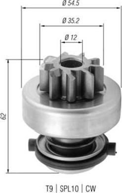 Magneti Marelli 940113020375 - Провідна шестерня, стартер autocars.com.ua