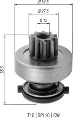 Magneti Marelli 940113020376 - Провідна шестерня, стартер autocars.com.ua