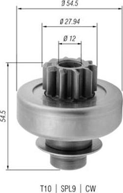 Magneti Marelli 940113020379 - Ведущая шестерня, стартер avtokuzovplus.com.ua