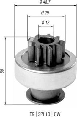 Magneti Marelli 940113020387 - Провідна шестерня, стартер autocars.com.ua