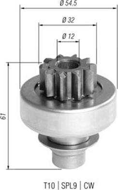 Magneti Marelli 940113020396 - Провідна шестерня, стартер autocars.com.ua