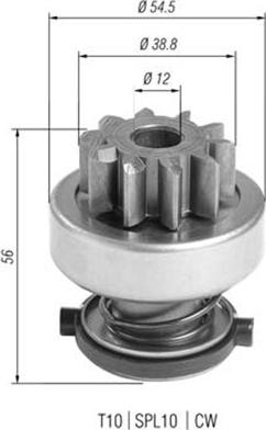 Magneti Marelli 940113020397 - Ведущая шестерня, стартер avtokuzovplus.com.ua