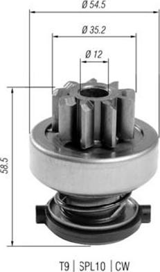 Magneti Marelli 940113020400 - Ведущая шестерня, стартер avtokuzovplus.com.ua