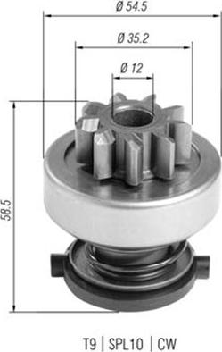 Magneti Marelli 940113020401 - Ведущая шестерня, стартер avtokuzovplus.com.ua