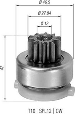 Magneti Marelli 940113020409 - Ведущая шестерня, стартер autodnr.net