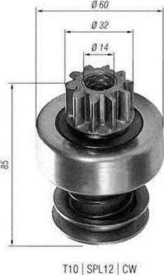 Magneti Marelli 940113020411 - Ведущая шестерня, стартер autodnr.net