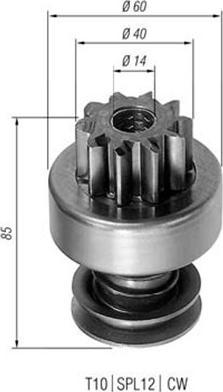 Magneti Marelli 940113020412 - Провідна шестерня, стартер autocars.com.ua