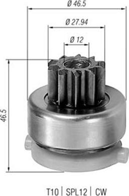 Magneti Marelli 940113020435 - Ведущая шестерня, стартер autodnr.net