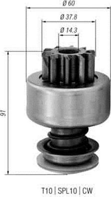 Magneti Marelli 940113020445 - Ведущая шестерня, стартер avtokuzovplus.com.ua